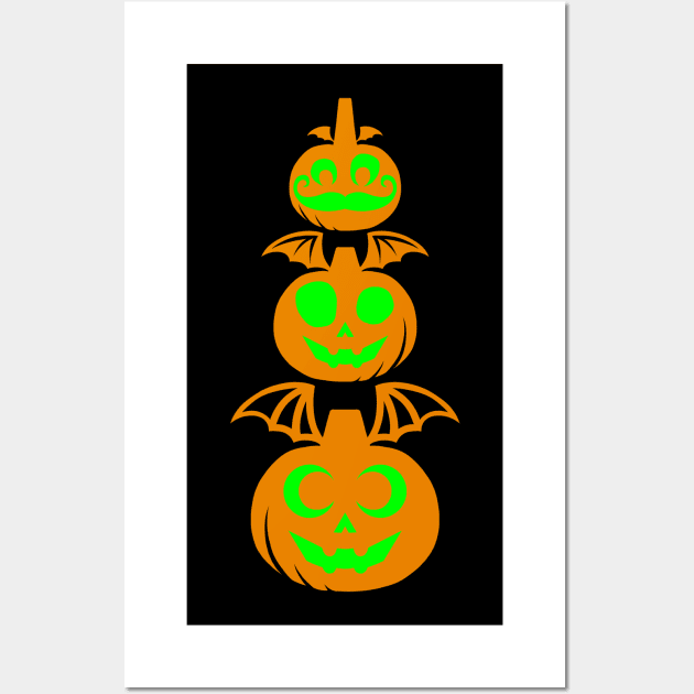 Vampire Pumpkin Trio Wall Art by OdinUnger